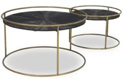 Discount PTMD Salontafelset Black wood 706936 Caly