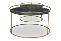 Discount PTMD Salontafelset Black wood 706936 Caly