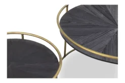 Discount PTMD Salontafelset Black wood 706936 Caly