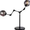 Discount Toms Luxury Lights Tafellamp 2-lichts Zwart Cas