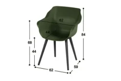 Hartman tuinmeubelen Tuinartikelen^Tuinstoel Moss Green 11.681.831 Sophie Studio