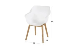 Hartman tuinmeubelen Tuinartikelen^Tuinstoel Royal White 11.688.203 Sophie Teak