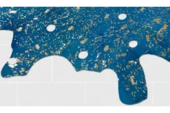 Divendo Vloerkleden^Vloerkleed 410 Blauw Goud Glam