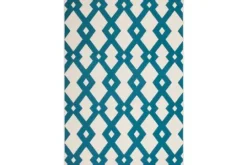 Divendo Vloerkleden^Vloerkleed 100 Ivoor Turquoise Now!