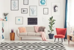 New Divendo Vloerkleed 525 Ivoor Zwart Lina