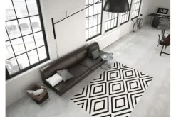 New Divendo Vloerkleed 525 Ivoor Zwart Lina