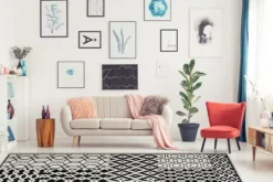 Sale Divendo Vloerkleed 325 Multi Zwart Lina