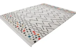 Divendo Vloerkleden^Vloerkleed 410 Wit Zwart Multi Agadir