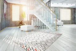 Divendo Vloerkleden^Vloerkleed 410 Wit Zwart Multi Agadir