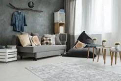 Outlet Divendo Vloerkleed 110 Zilvergrijs Etna