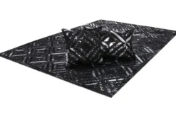 Divendo Vloerkleden^Vloerkleed 410 Zwart Zilver Spark