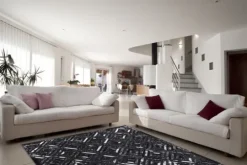 Divendo Vloerkleden^Vloerkleed 410 Zwart Zilver Spark
