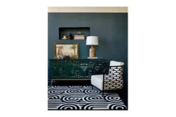 Florence Broadhurst Vloerkleden^Vloerkleed Black 039205 Turnabouts
