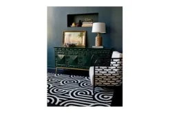 Florence Broadhurst Vloerkleden^Vloerkleed Black 039205 Turnabouts