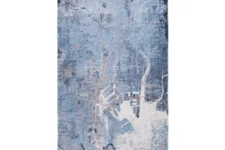 Louis de Poortere Vloerkleden^Vloerkleed Conductive Blue 9314 Cities |