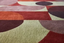 Hot Brink & Campman Vloerkleed Cosmo Red Pale Green 95203 Decor |