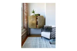 Online Florence Broadhurst Vloerkleed Jade 039808 Tortoiseshell Stripe