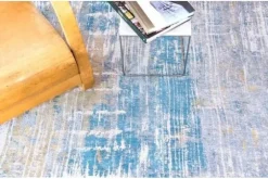 Outlet Louis de Poortere Vloerkleed Long Island Blue 8718 Atlantic Streaks |