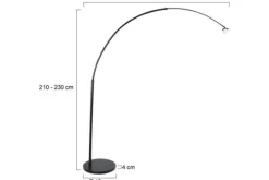 Steinhauer Vloerlampen^Vloerlamp 7268ZW Sparkled Light