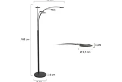 Clearance Steinhauer Vloerlamp 1327ZW Synna Mexlite