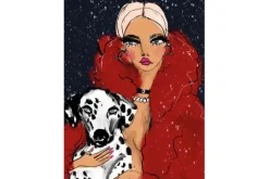 New Urban Cotton Wandkleed Dotted Doggy