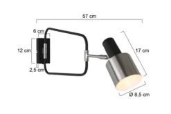 Anne Lighting Wandlampen^Wandlamp 1699ZW Fjorgard